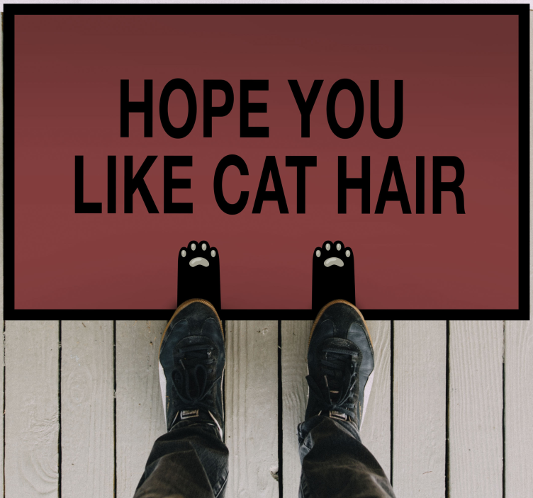 Cat Hair Humor custom rug - TenStickers