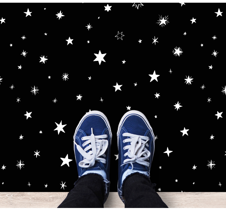 Celestial Evening Motivation star vinyl rug - TenStickers