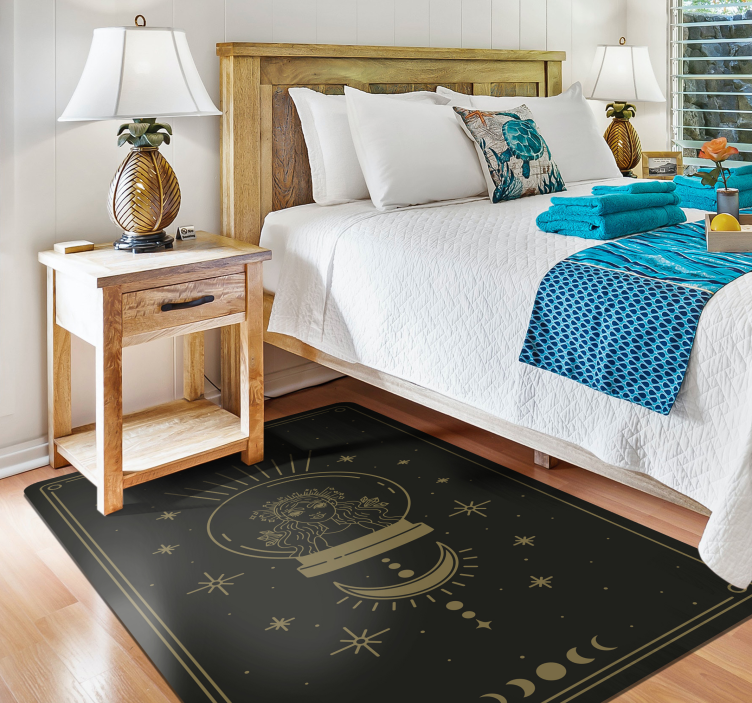 Celestial Mandala mandala vinyl rug - TenStickers