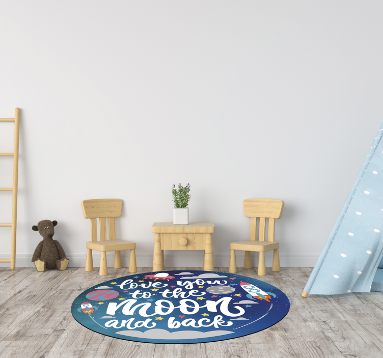 Celestial Nursery Circular Design custom rug - TenStickers