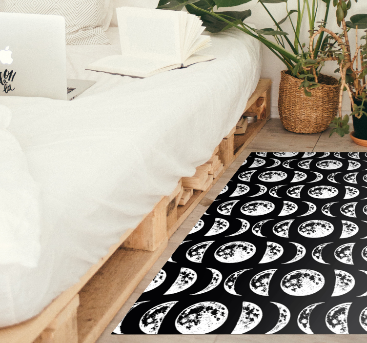 Celestial Phases star vinyl rug - TenStickers