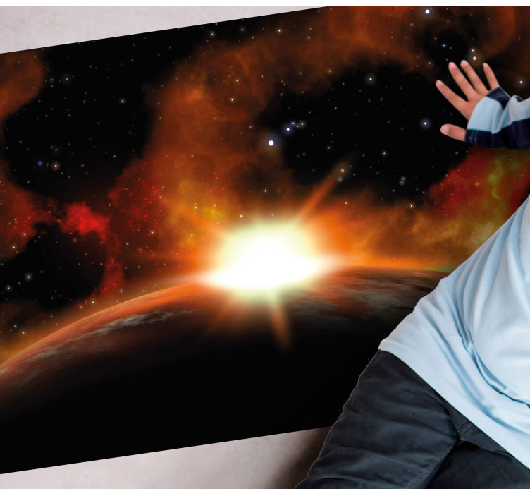 Celestial sunrise glow star vinyl rug - TenStickers