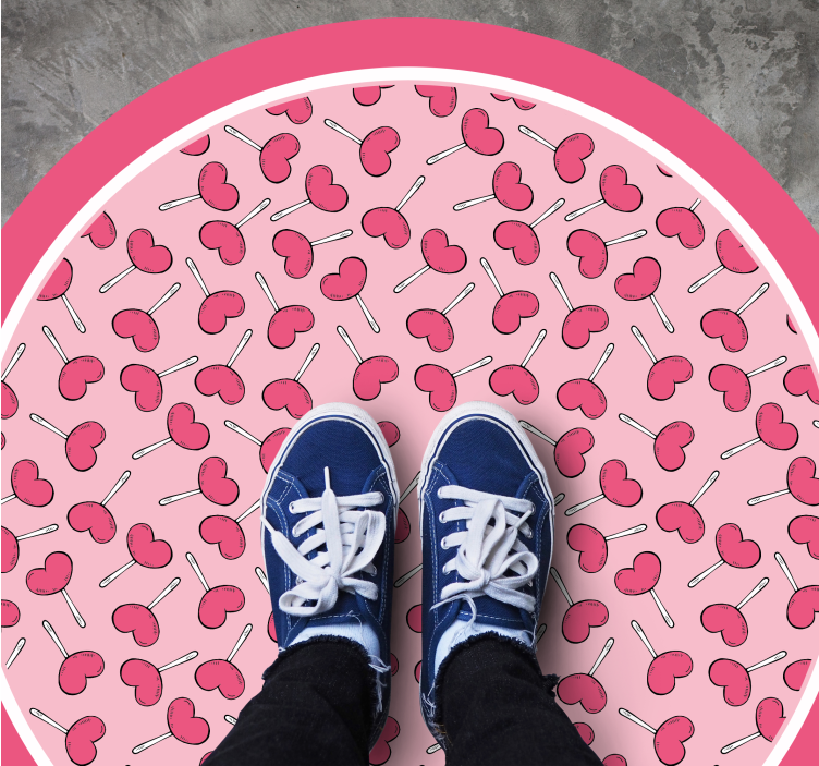 Cherry Delight Circle kids rug - TenStickers