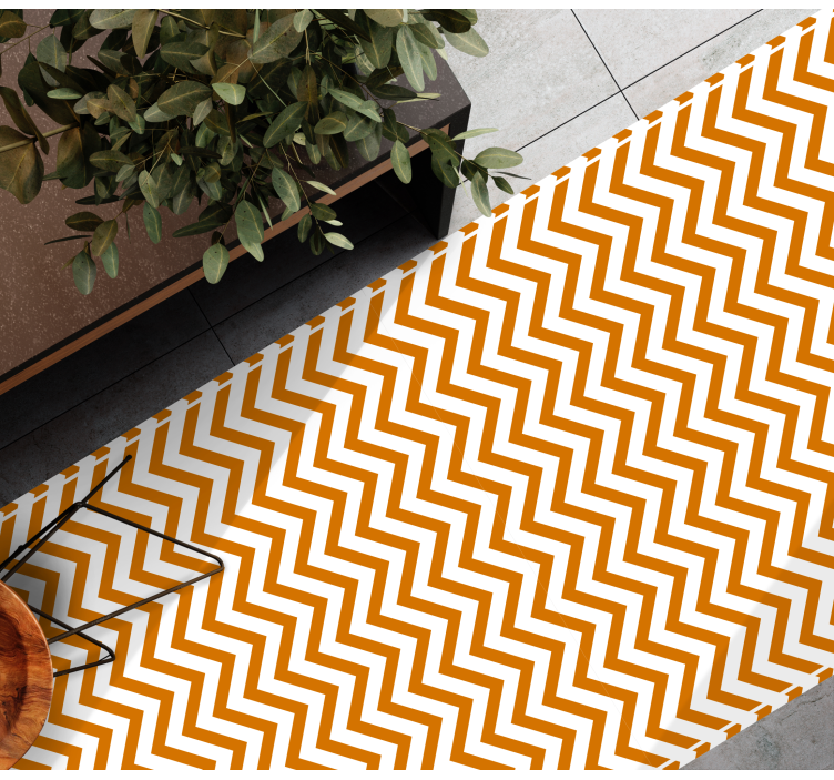 Chevron Motif Charm geometric vinyl rug - TenStickers