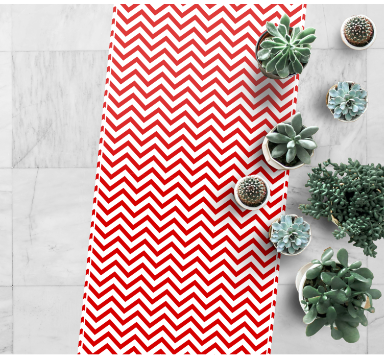 Chevron Zigzag Form striped vinyl rug - TenStickers