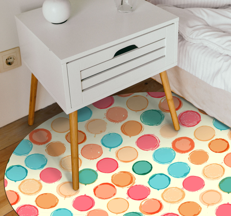 Circular Array geometric vinyl rug - TenStickers