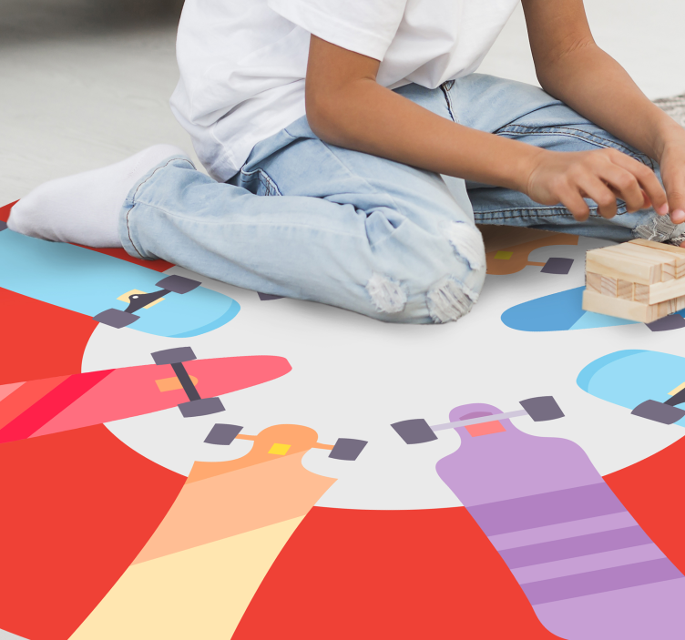 Circular Boardgame game vinyl rug - TenStickers