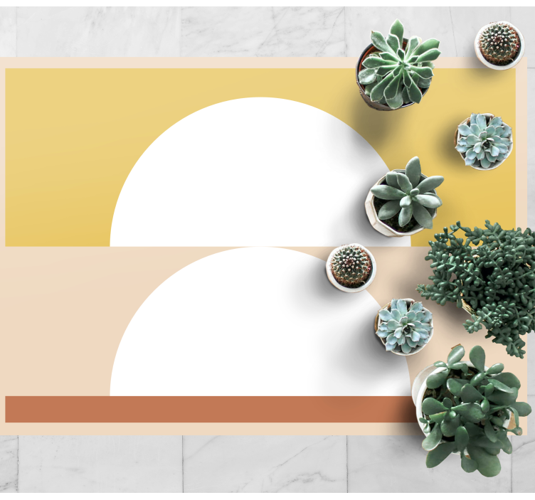 CIRCULAR MINIMALISM minimal vinyl rug - TenStickers