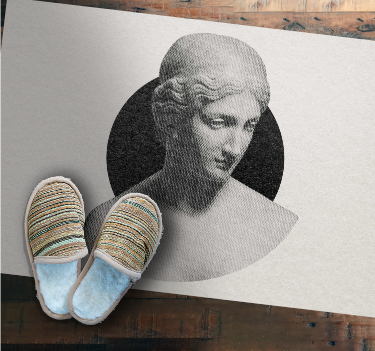 Classic Sculpture Profile minimal vinyl rug - TenStickers