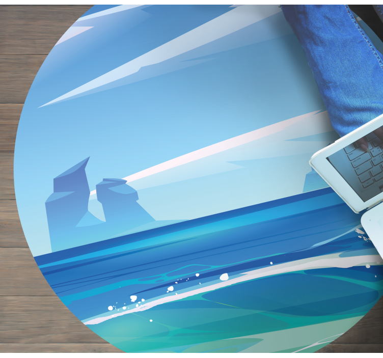 Coastal Serenity nature vinyl rug - TenStickers