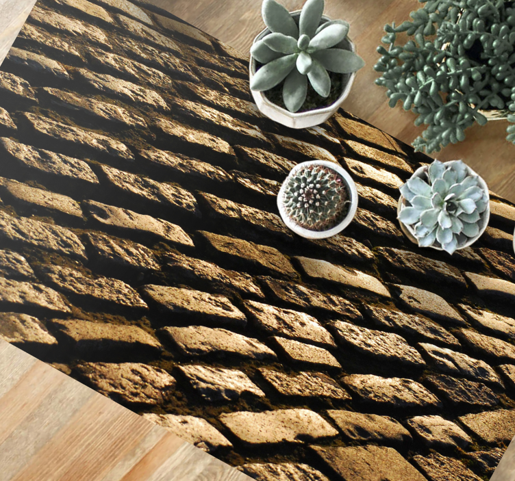 Cobblestone Path stone effect vinyl rug - TenStickers
