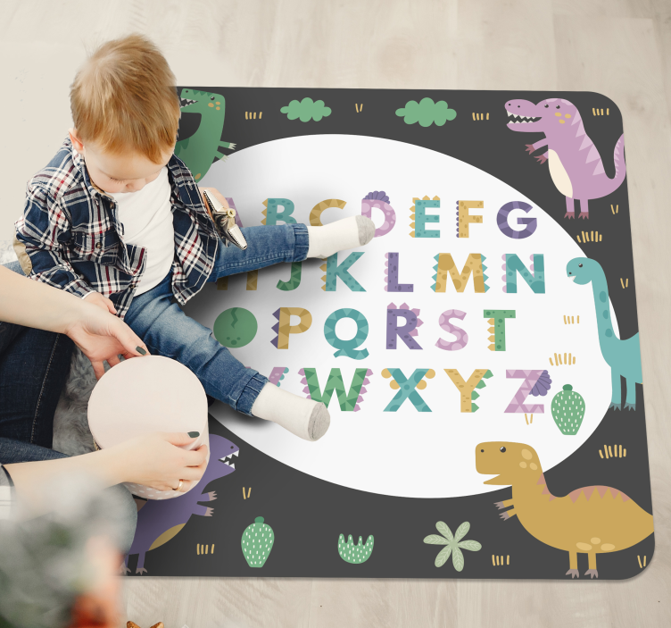 Colorful Educational Playtime alphabet vinyl rug - TenStickers
