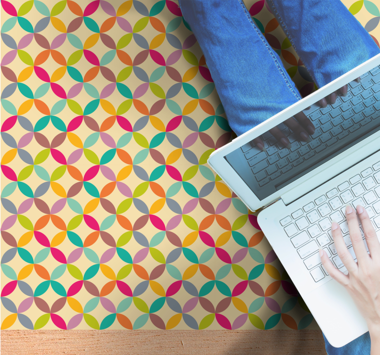 Colorful Geometric geometric rug - TenStickers