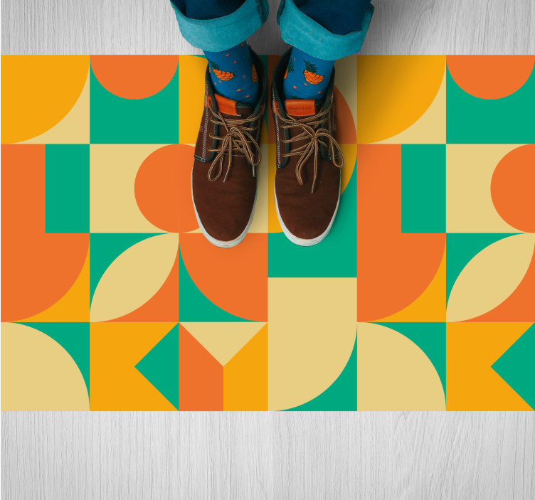Colorful Geometric Pattern geometric rug - TenStickers