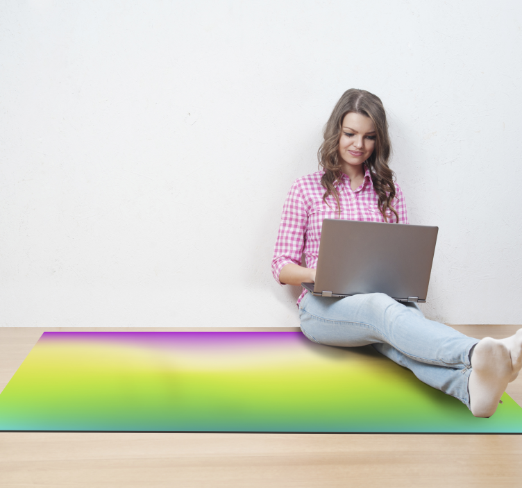 Colorful Gradient Shade textured vinyl rug - TenStickers