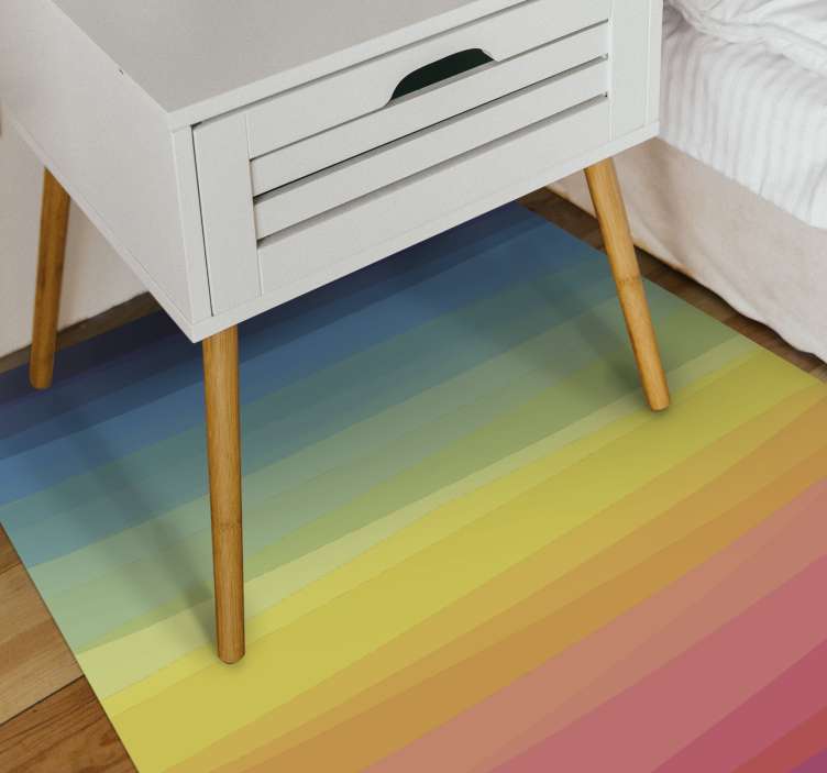 Colorful Gradient Stripes striped vinyl rug - TenStickers
