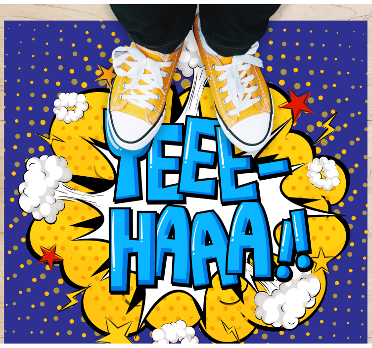 Comic action burst teen vinyl rug - TenStickers