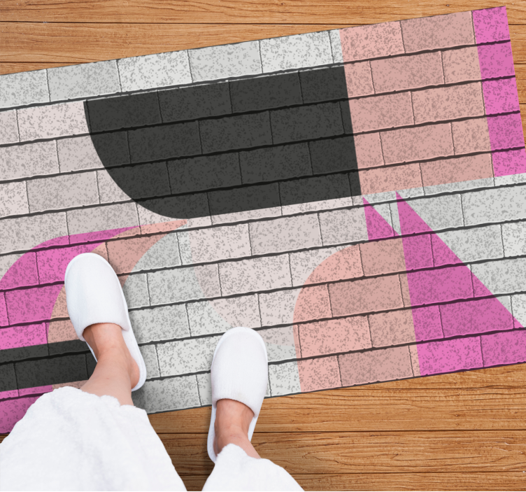 Conceptual Color Segments geometric vinyl rug - TenStickers