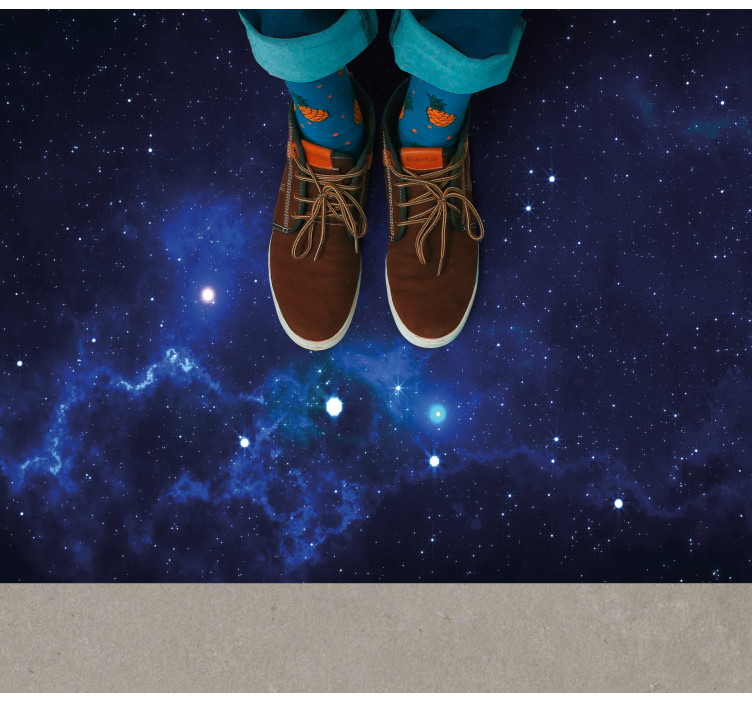 Cosmic Nebula Scene star vinyl rug - TenStickers