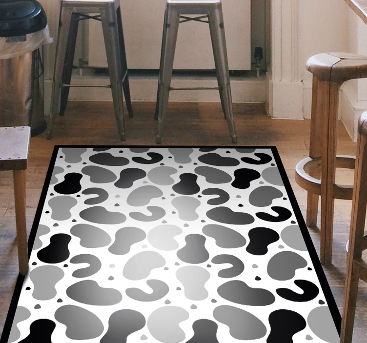 Cowhide Inspired animal print vinyl rug - TenStickers