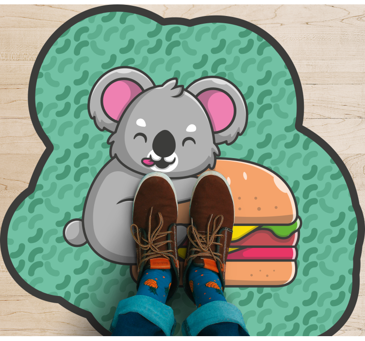 Cute Koala Snack nursery vinyl rug - TenStickers