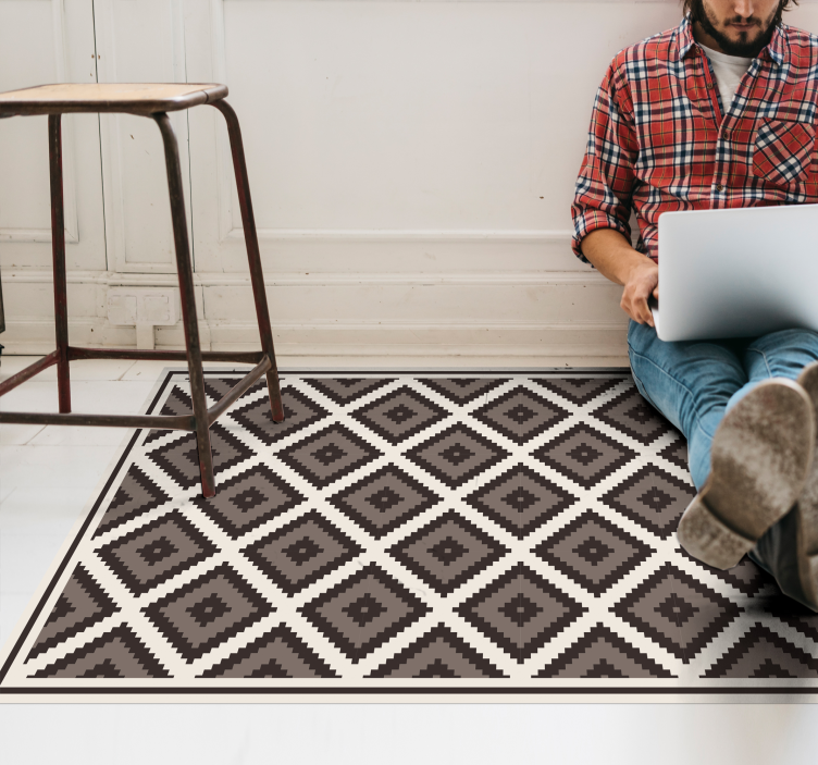 Diamond Concept geometric vinyl rug - TenStickers