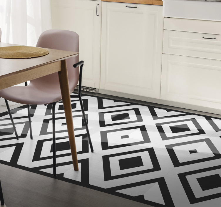 Diamond Pattern Mat geometric vinyl rug - TenStickers