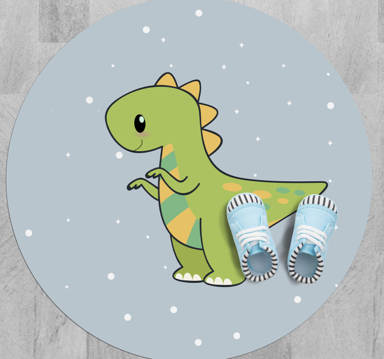 Dinosaur Footwear kids vinyl rug - TenStickers