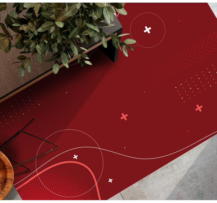 Dynamic Abstract Patterns modern vinyl rug - TenStickers