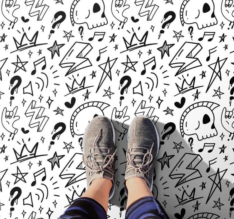 Eclectic Teen Patterns rug for teens - TenStickers