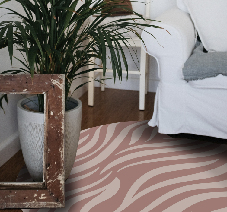 Elegant Zebra Stripes animal print vinyl rug - TenStickers