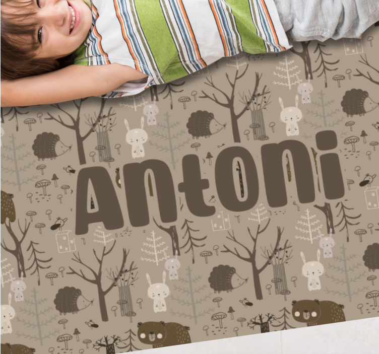 Enchanted Forest custom vinyl rug - TenStickers