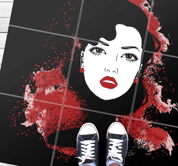 Face painting wall tile  modern rug - TenStickers