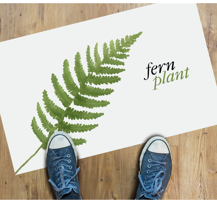 Fern plant design floral vinyl rug - TenStickers