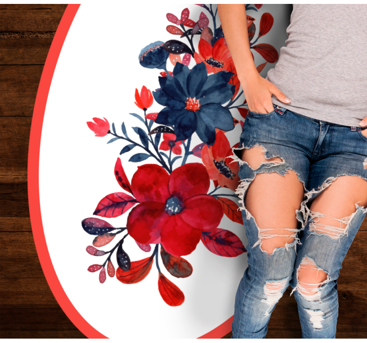 Floral arrangement floral vinyl rug - TenStickers