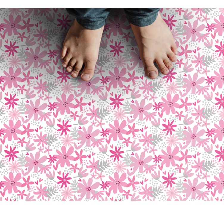Floral Burst Pattern flower rug - TenStickers