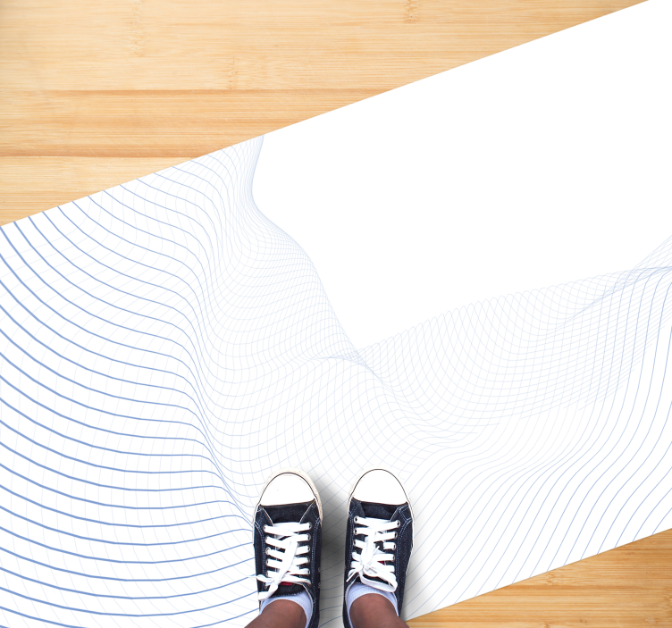 Fluid Wave Pattern modern vinyl rug - TenStickers