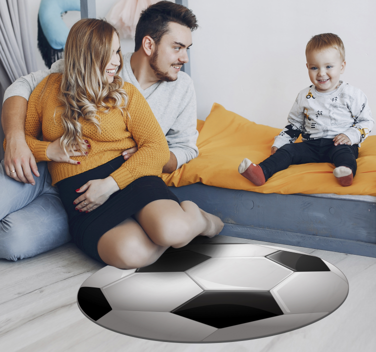 Stunning football ball teen vinyl rug - TenStickers