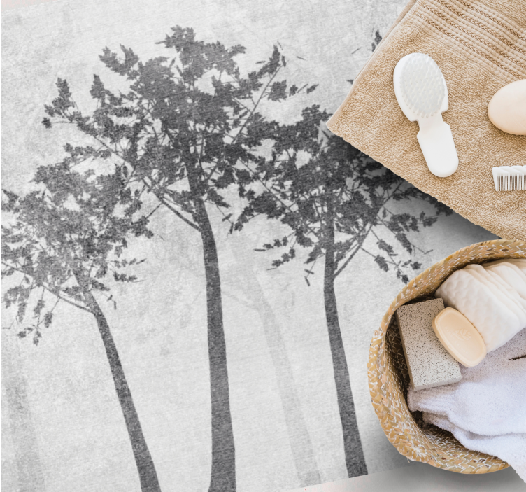 Forest Silhouette nature vinyl rug - TenStickers