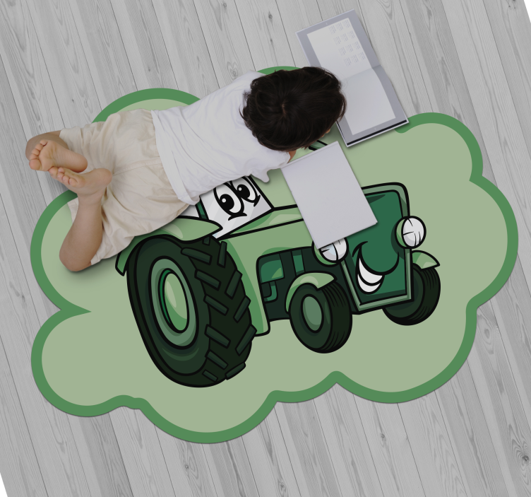 Friendly Tractor playroom carpet - TenStickers
