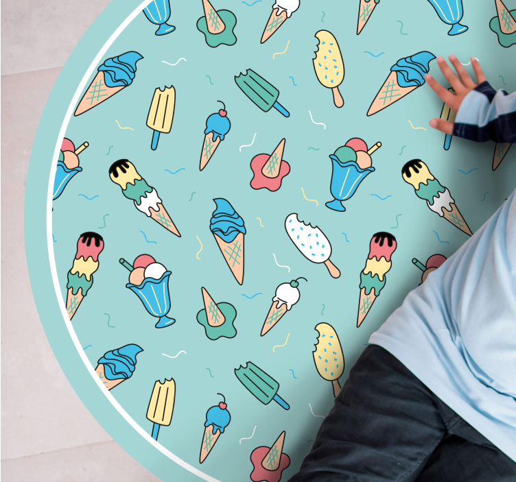Frozen Treat Joy kids vinyl rug - TenStickers
