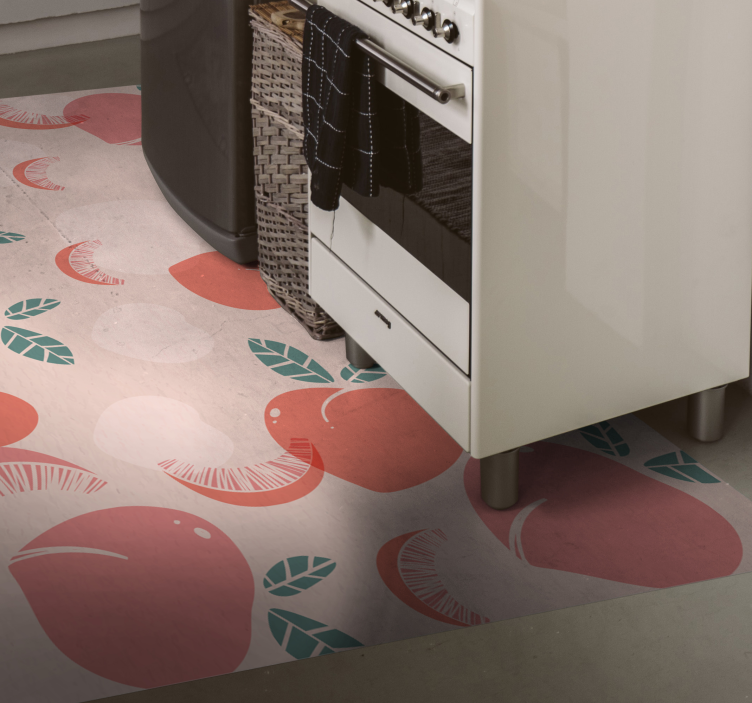 Fruity Patterns floral vinyl rug - TenStickers