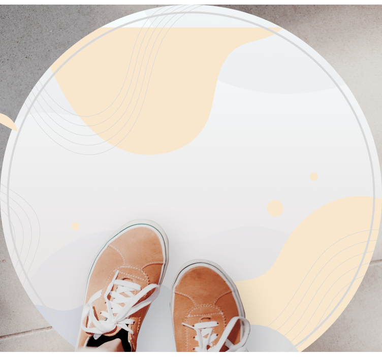 Gentle Wave Motifs minimal vinyl rug - TenStickers