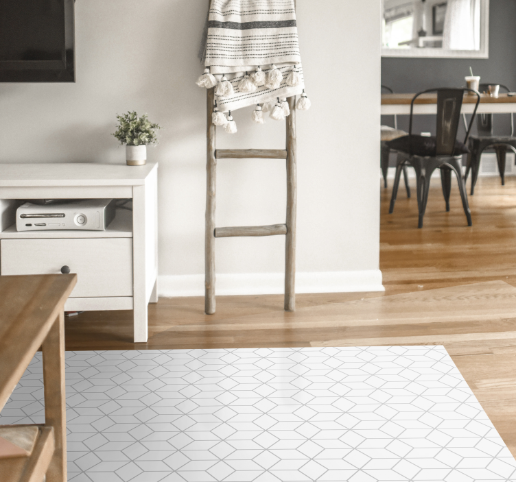 Geometric Cube Illusion geometric vinyl rug - TenStickers