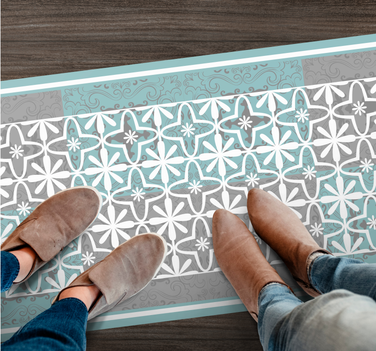 Geometric Elegance geometric rug - TenStickers