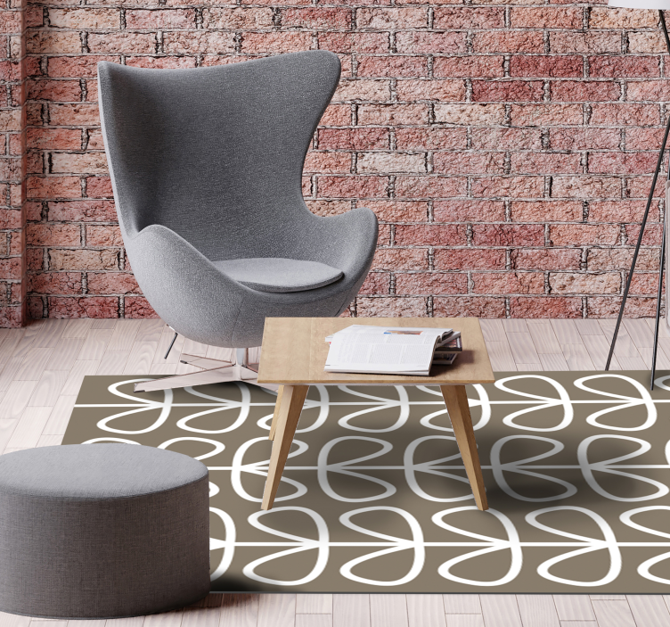 Geometric Loop Pattern geometric vinyl rug - TenStickers