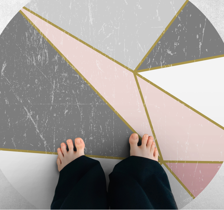 Geometric Marble Shapes geometric vinyl rug - TenStickers