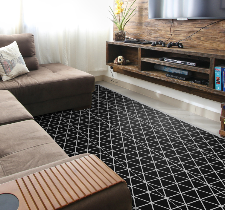 Geometric Pattern Ensemble geometric vinyl rug - TenStickers