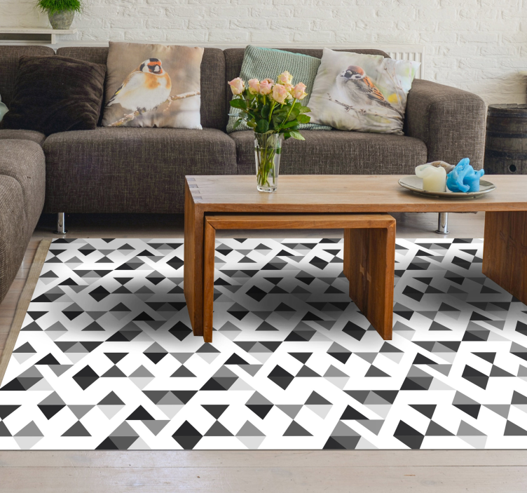 Geometric Pattern Rug geometric vinyl rug - TenStickers
