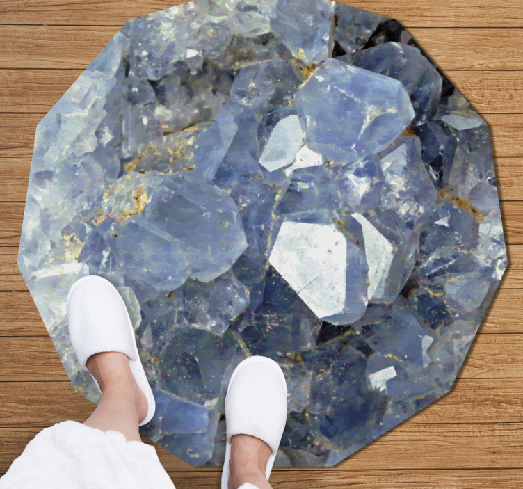 Glacial crystal pattern textured vinyl rug - TenStickers